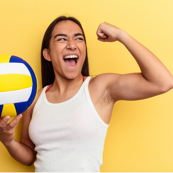 High performing volleyball player